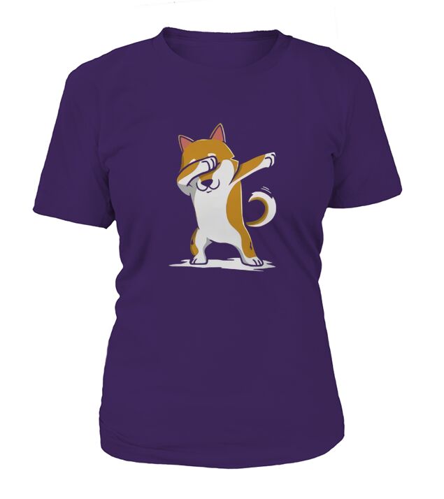 Shiba Inu Cute Dabbing T-Shirt Funny Dab Dance Gift Shirt T-Shirt Woman