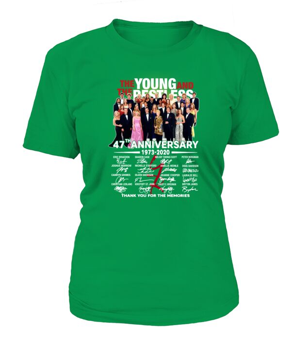 The Young and The Restless 47th Anniversary 1973 2020 Thank You For The Memories Signature T-Shirt Woman