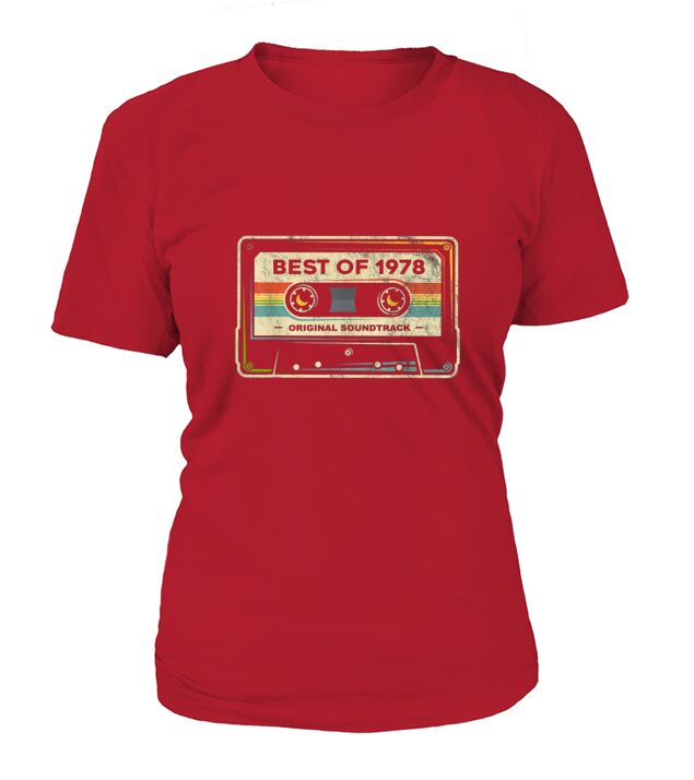 Retro Best of 1978 Mixtape Vintage 43rd Birthday Cassette T-Shirt Woman