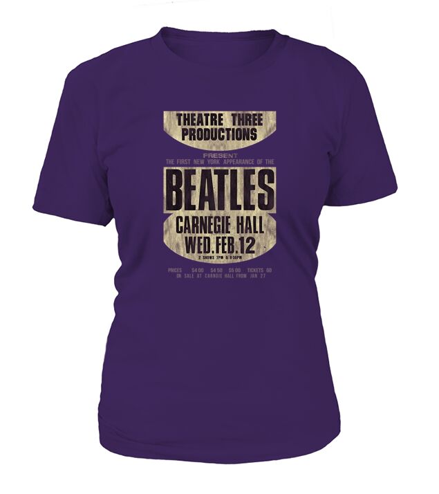 The Beatles Carnegie Hall Burnout Vintage T-Shirt Woman