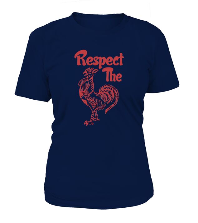 Teelocity Respect The Sriracha Hot Sauce Officially Licensed Fitted T-Shirt Woman