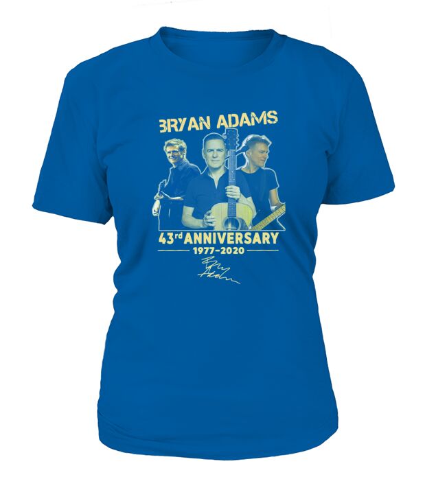 Bryan Adams 43rd Anniversary 1977 2020 Signature T-Shirt Woman