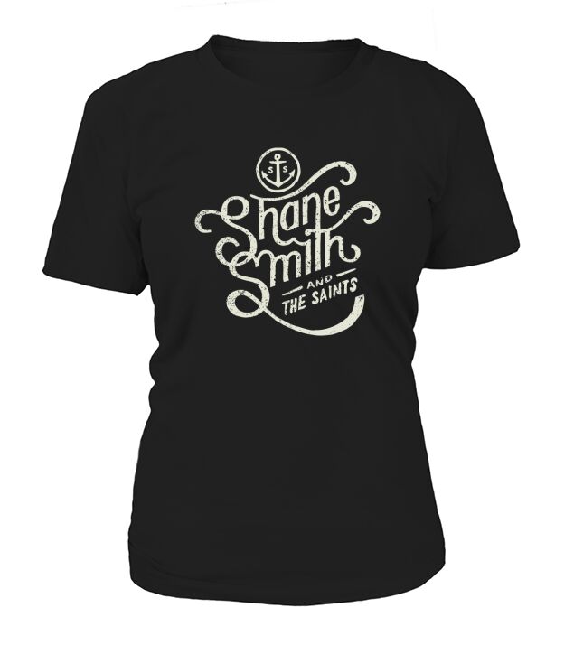 Shane Smith And The Saints Black Cream Crew T-Shirt Woman