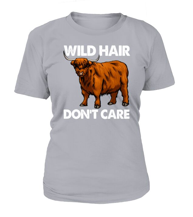 Wild Hair Dont Care Highland cow T-Shirt Woman