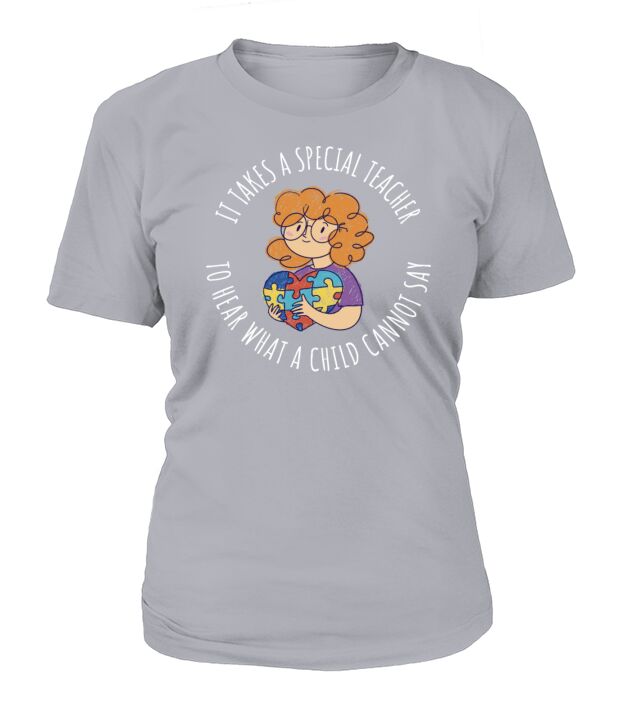 Special Teacher Funny World Autism Day Gift T-Shirt Woman