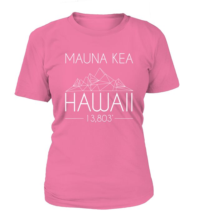 Mauna Kea Hawaii Mountains Outdoors Minimalist Hiking Tee T-Shirt Woman