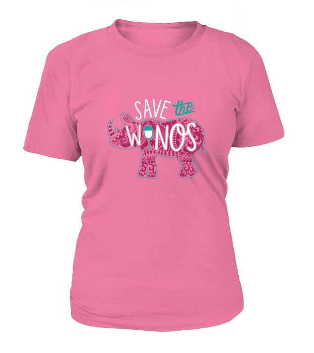 Save The Winos Funny Wine T-Shirt Woman