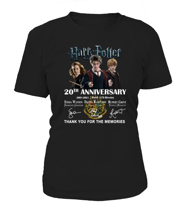 Officical Harry 20th anniversary 2001-2021 thank you for the memories signatures T-Shirt Woman