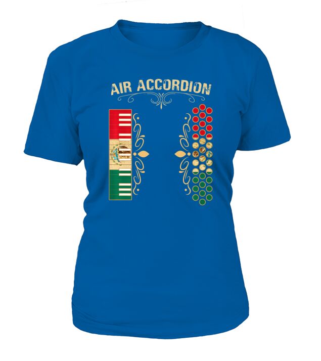 Mexican Flag Vintage Air Accordion T-Shirt Woman