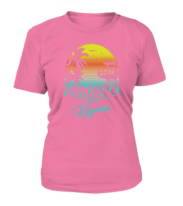 Vintage style Virginia beach shirt T-Shirt Woman