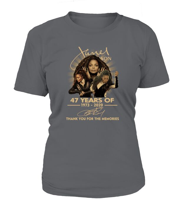 Janet Jackson 47 Years Of 1973 2020 Signature Thank You For The Memories shirt T-Shirt Woman