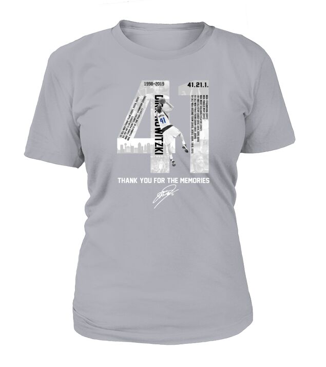 41 Dirk Nowitzki Thank You For The Memories Signature T-Shirt Woman