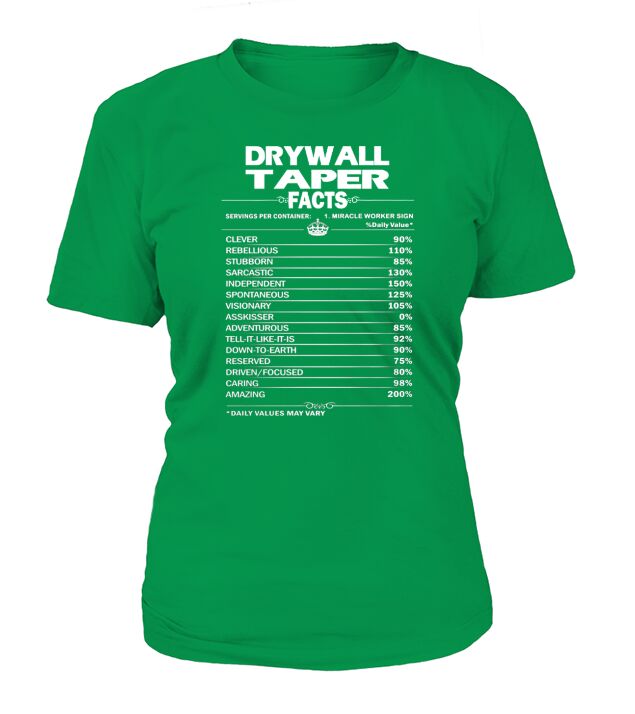 DRYWALL TAPER Job Fact T-Shirt Woman