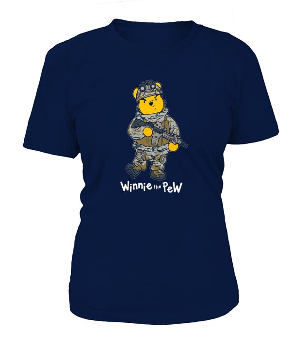 Winnie The Pew Bear Soldier T-Shirt Woman