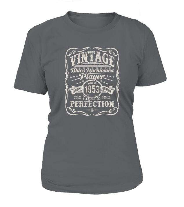 Vintage Blues Harmonica Player Made In 1953 T-Shirt Woman
