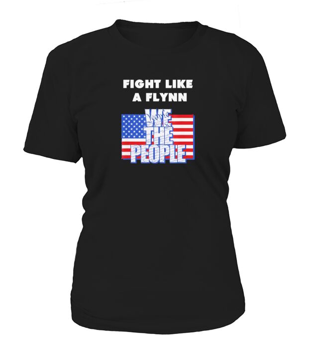 Official fight like a flynn we the people American flag T-Shirt Woman