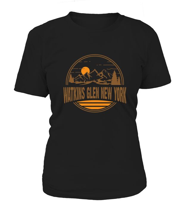 Vintage Watkins Glen New York Mountain T-Shirt Woman