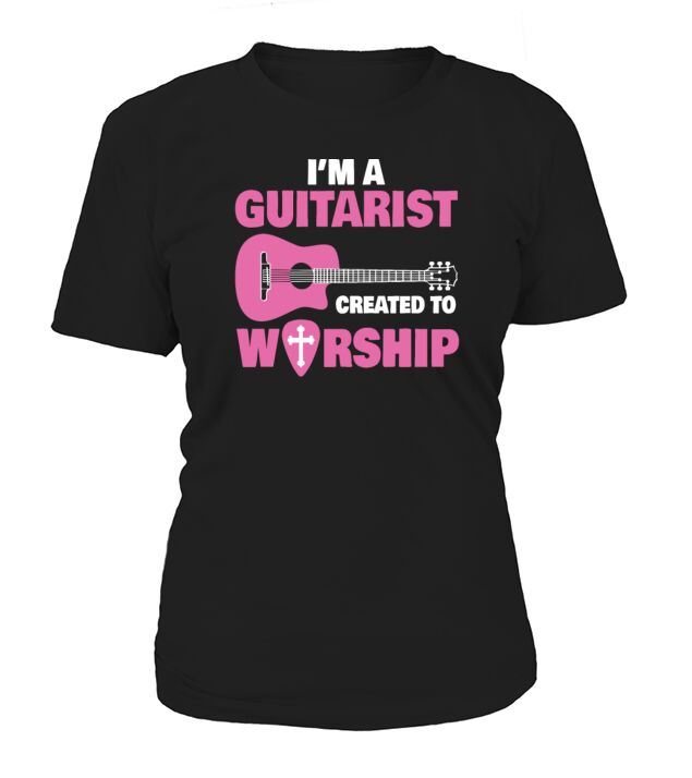 Christian Music Guitar Jesus Apparel T-Shirt Woman