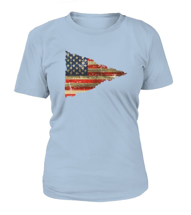 12 Vintage Distress US Flag 6 T-Shirt Woman