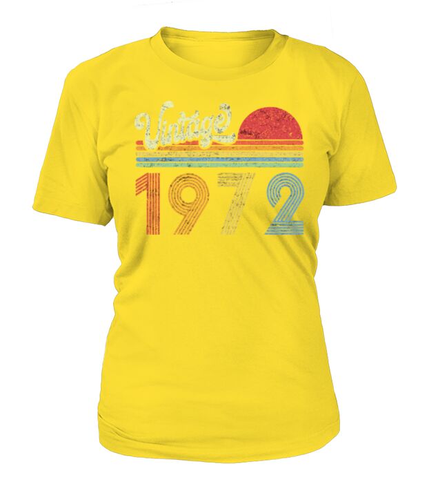 1972 Birthday Gift Vintage Born Made 1972 Retro Su Women's T-Shirt