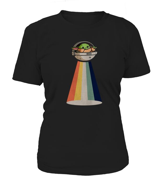 Baby Yoda UFO vintage shirt - Ladies Flowy Tank T-Shirt Woman