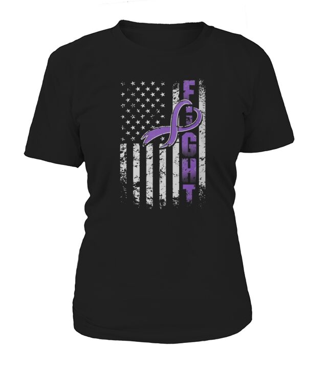 Epilepsy Awareness Fighting American Flag T-Shirt Women's T-Shirt