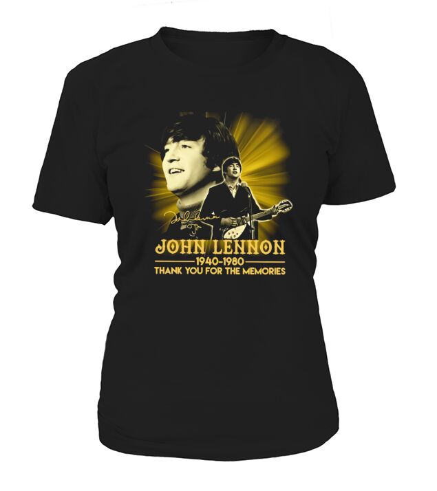 John Lennon 1940 1980 thank you for the memories signature T-Shirt Woman