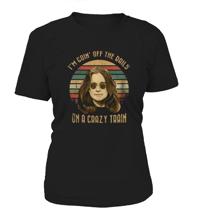 Ozzy Osbourne On A Crazy Train Vintage Women's T-Shirt