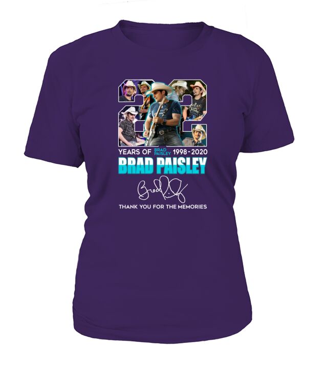 Brad Paisley 22 years of 1998 2020 thank you for the memories signature T-Shirt Woman