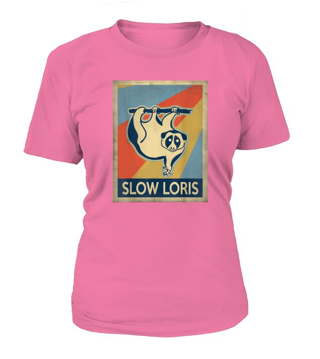 Vintage style Slow Loris tshirt T-Shirt Woman