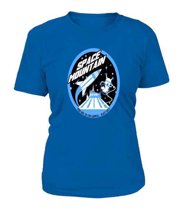 space mountain black and blue T-Shirt Woman