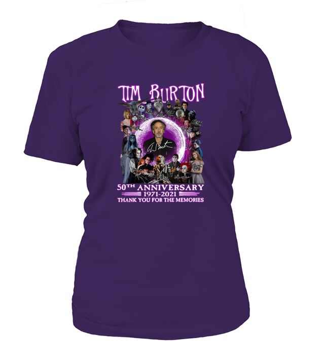 Tim Burton 50th anniversary 1971 2021 thank you T-Shirt Woman