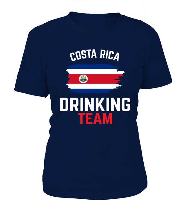 Drinking Team Costa Rica Flag Country Beer Funny T-Shirt Woman