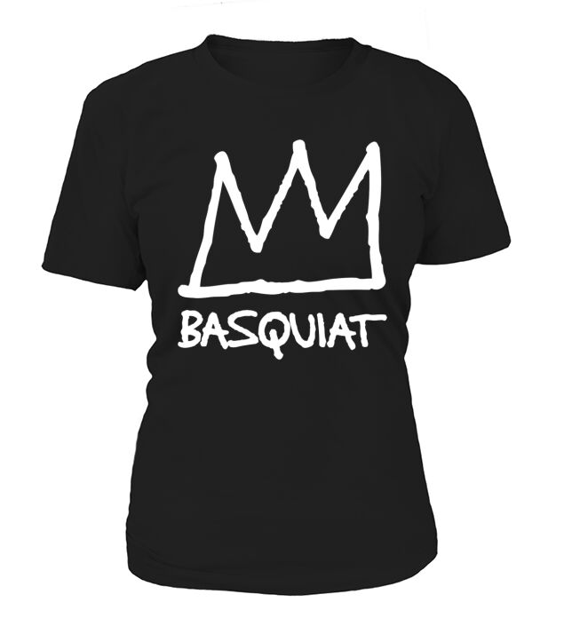 Classic Basquiat Crown Line Art T-Shirt Woman