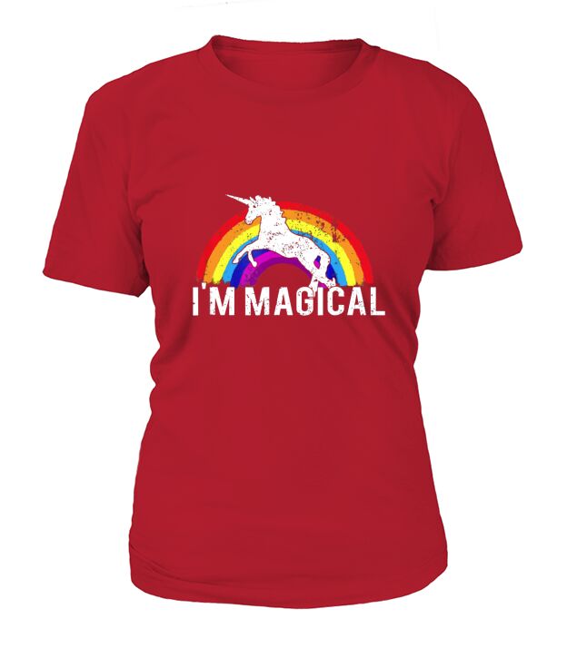 I Am Magical Unicorn In Rainbow  Funny and Pretty T-Shirt Woman