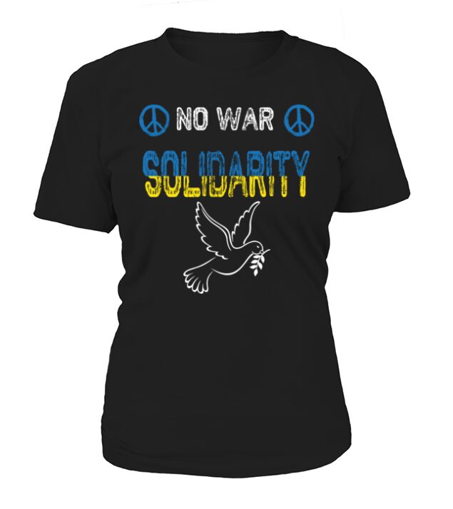 No War Solidarity America with Ukraine T-Shirt Woman