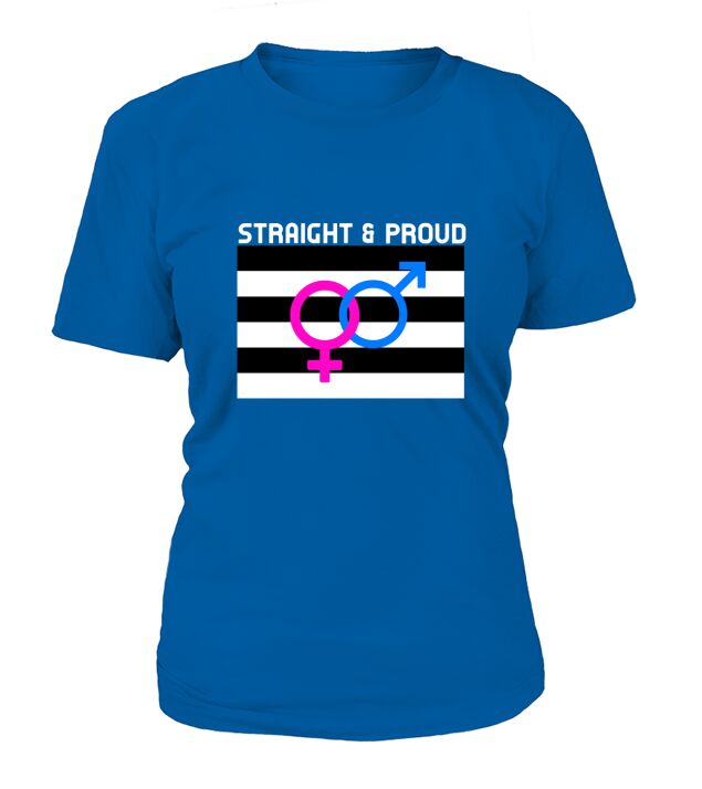 Straight Pride Flag For A Straight and Proud Hetero Couple T-Shirt Woman