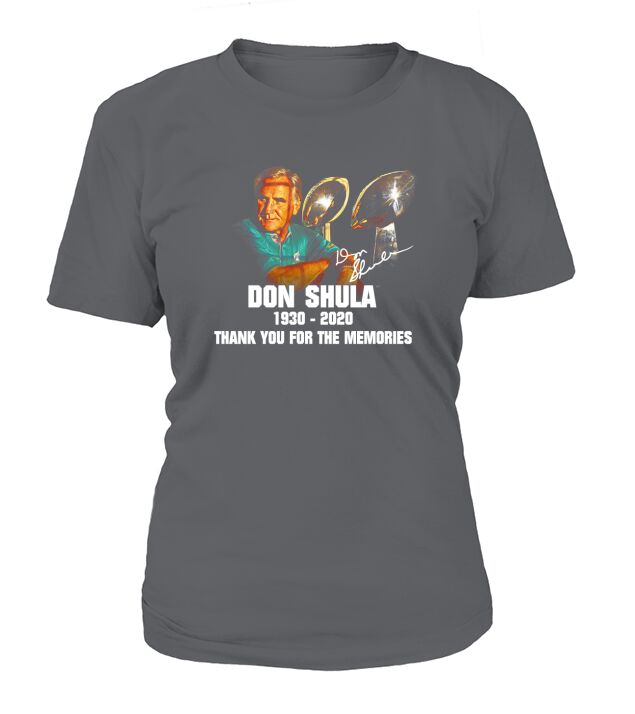 Don Shula signature 1930 2020 thank you for the memories shirt T-Shirt Woman
