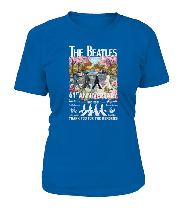 The Beatle Abbey Road 61st Anniversary 1960 2021 Signatures Thanks For The Memories T-Shirt Woman