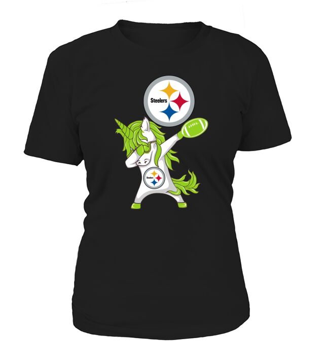 Pretty St Patrick Day Dabbing Unicorn Football pittsburgh-steeler shirt Women's T-Shirt