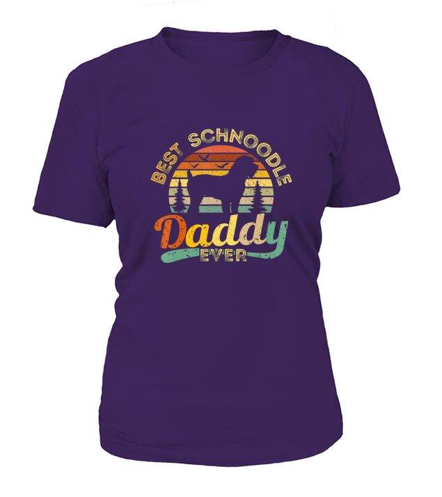 Schnoodle Dad Best Daddy Dog Lover Retro Vintage  Gift T-Shirt T-Shirt Woman