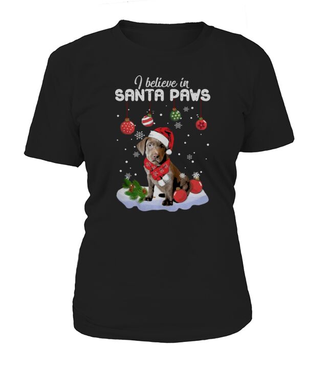 Silver Labrador Retriever Santa Paws Classic Dog Christmas Women's T-Shirt