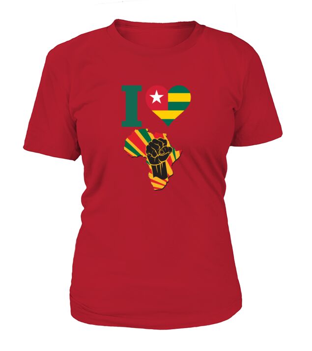 I Love Togo Flag Africa Black Power T-Shirt 1 T-Shirt Woman