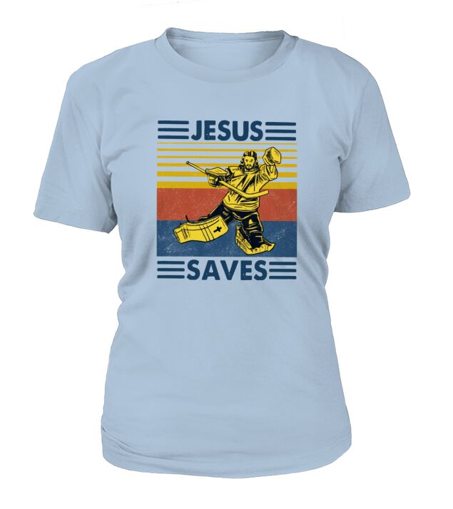 Vintage Jesus saves Hockey shirt T-Shirt Woman