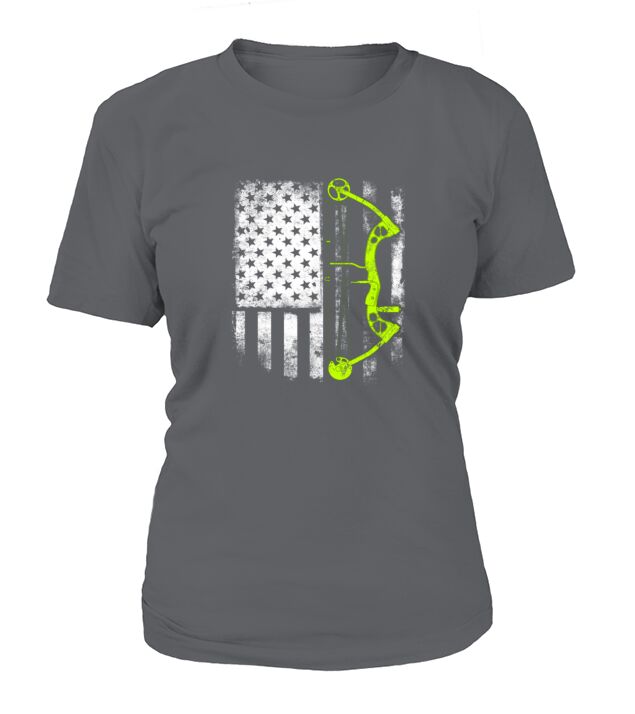 Archery Compound Bow USA Flag T-Shirt Woman