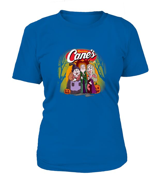 Hocus Pocus Sanderson Sisters Raising Canes Chicken Fingers Halloween Pumpkin T-Shirt Woman