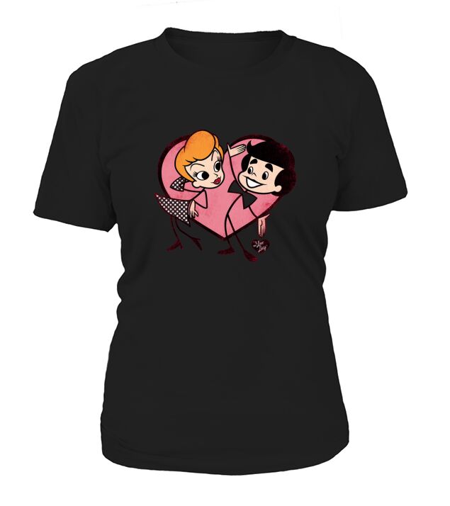I Love Lucy Cartoon Love T-Shirt Woman