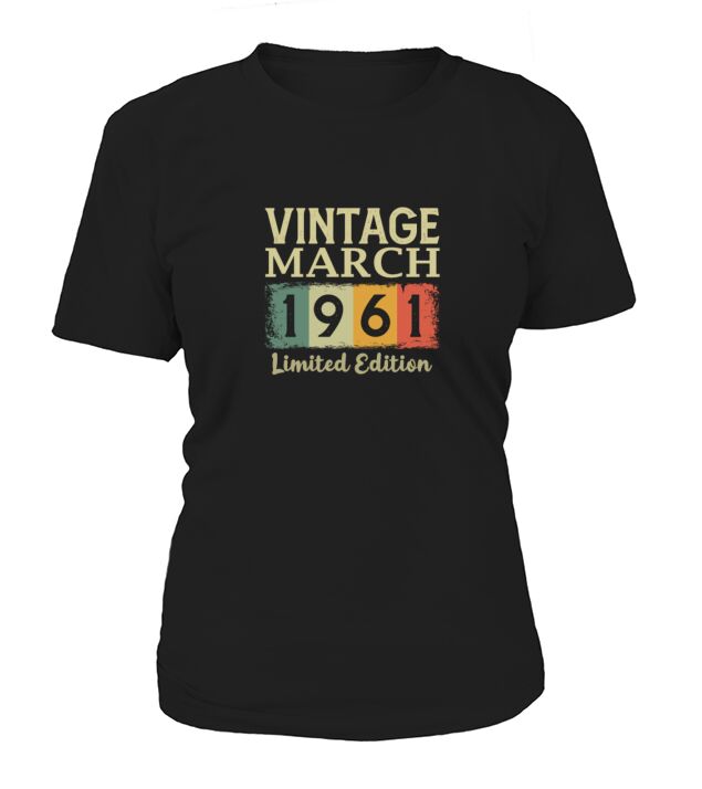 Vintage 60th Birthday March 1961 Sports Gift Women's T-Shirt