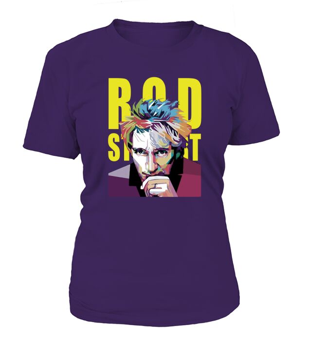 Vintage Rod Stewart Paint Art T-Shirt Woman
