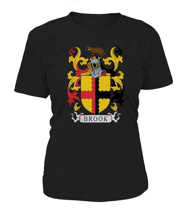 Brook Family Crest (Norton Priory) British Family Crests II T-Shirt Woman